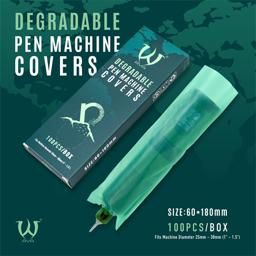 Degradable Tattoo Pen Machine Cover GREEN