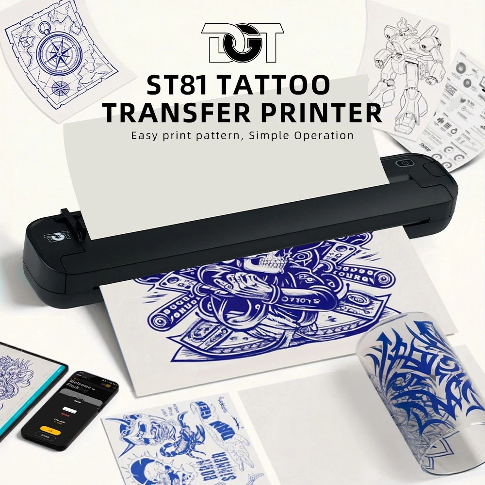 ST81 Portable Transfer Copier Wireless Tattoo Stencil Printer