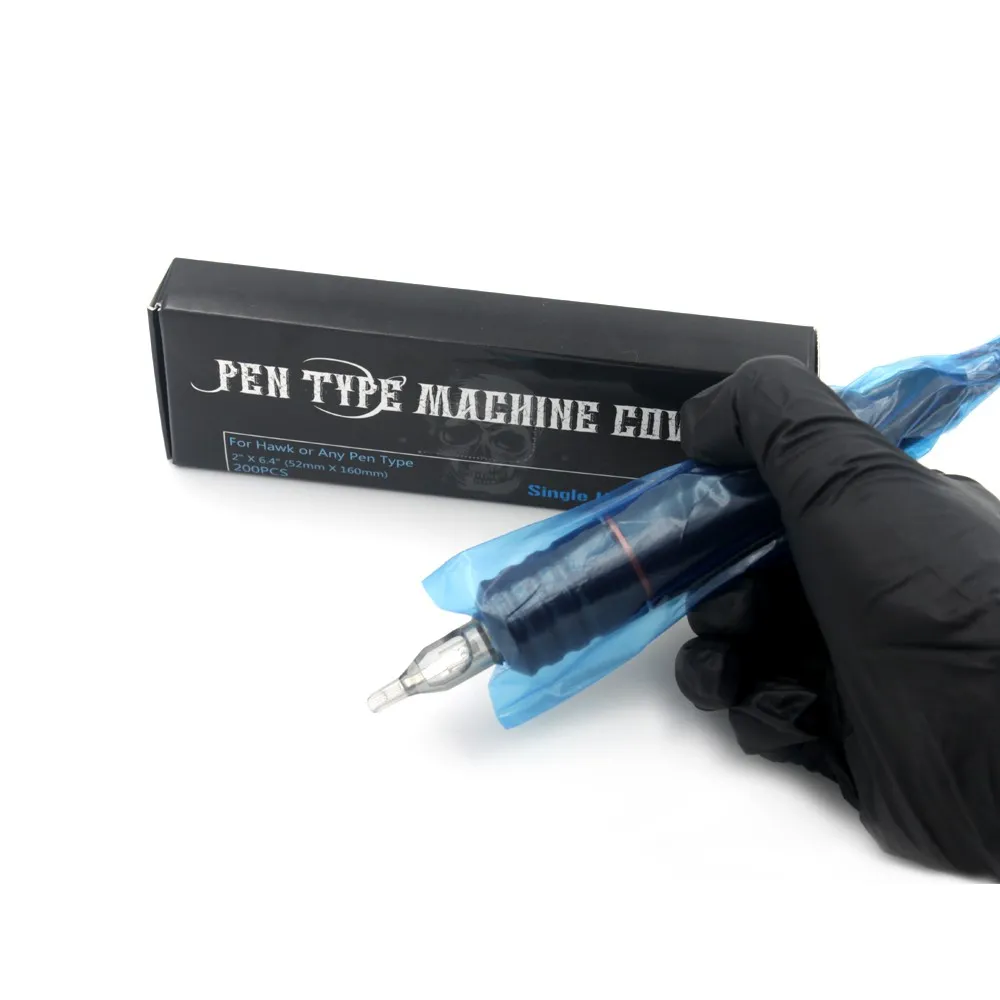 200PCS/Box Portable Tattoo Accessories Tattoo Cartridges Pen Type Machine Cover for Any Tattoo Cartridges Pen