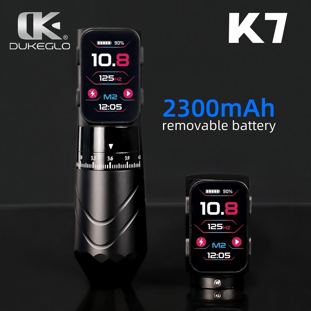 DUKEGLO K7 – Wireless Tattoo Machine Daul Battery