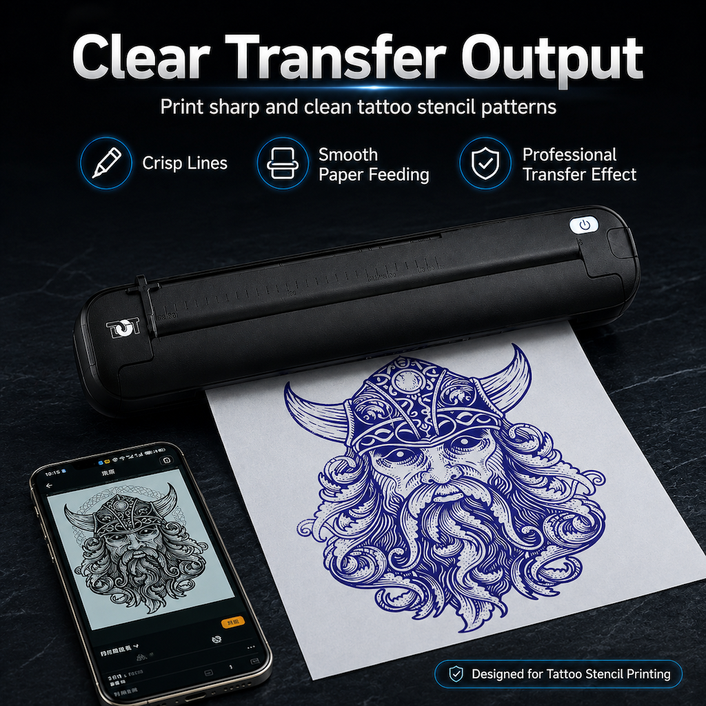 Wireless Tattoo Stencil Printer ST81 – Thermal Tattoo Transfer Machine Gallery