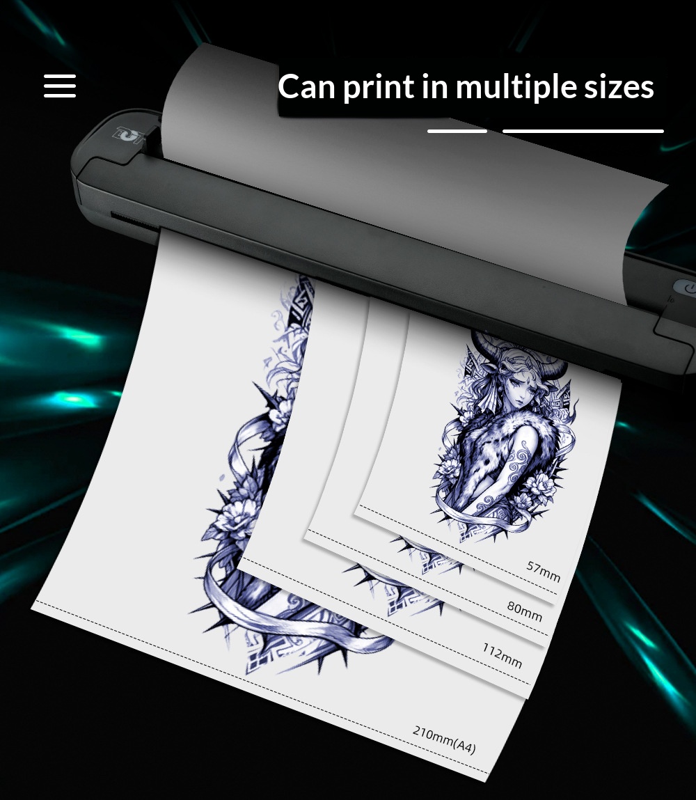 Wireless Tattoo Stencil Printer ST81 – Thermal Tattoo Transfer Machine Gallery