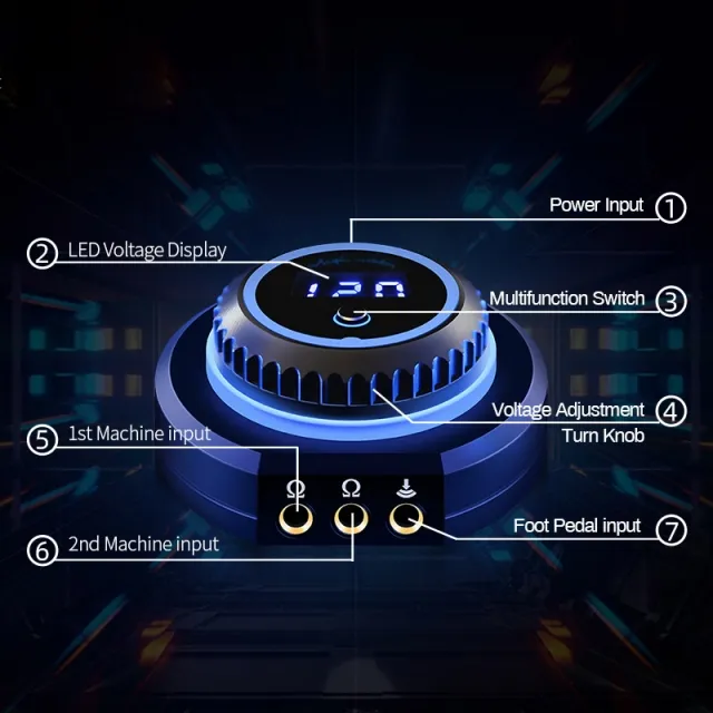 Mini LED Digital Dual Machine Tattoo Power Supply Gallery