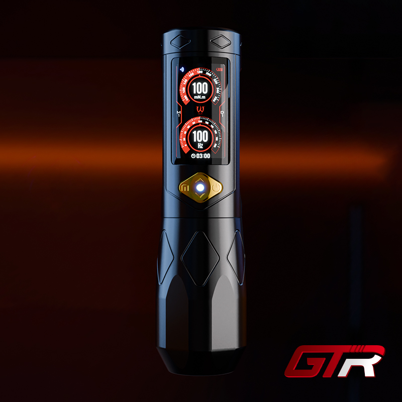 GTR Wireless Tattoo Pen – 5-Level Internal Adjustable Stroke & Servo Brushless Motor